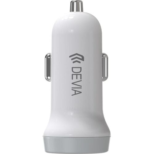 Devia Autoladegerät Smart 2x USB 3,1A weiss, Auto Adapter, Weiss