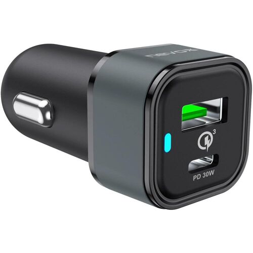 Nevox Dual USB Autoladegerät, Auto Adapter, Schwarz