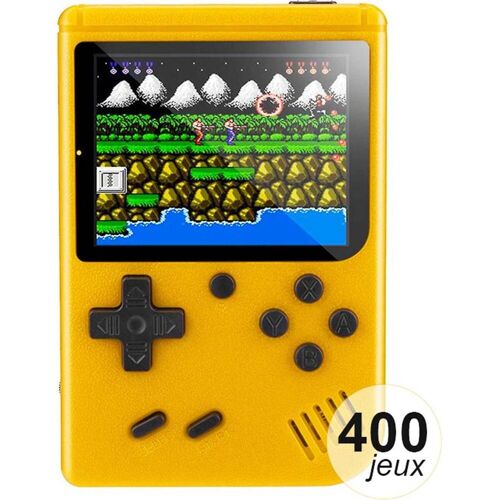 VR Shinecon Handheld Retro-Konsole mit 400 Spielen, Retro Gaming, Gelb