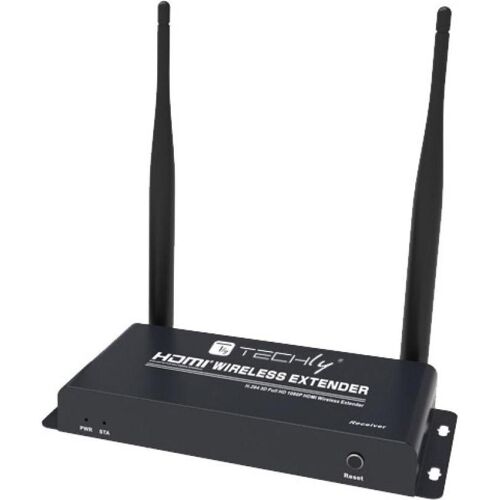 Techly IDATA HDMI-WL212R (AV Receiver), Stereoverstärker, Schwarz