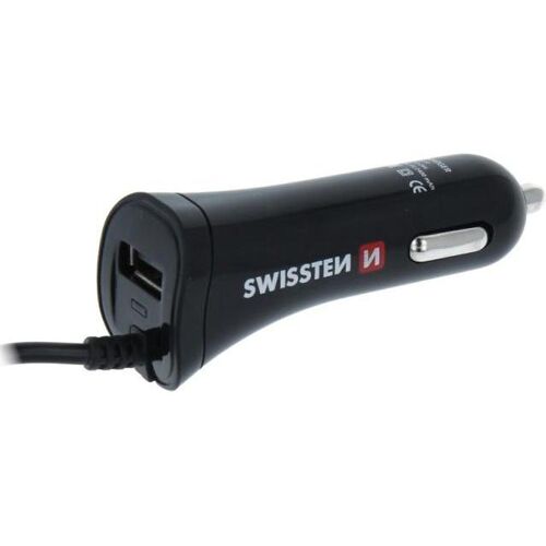 Swissten USB Autoladegerät USB-C und USB 2,4A Power, Auto Adapter