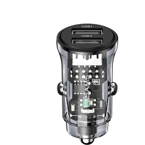 EKO Autoladegerät 15W Doppel USB-A, Auto Adapter, Transparent