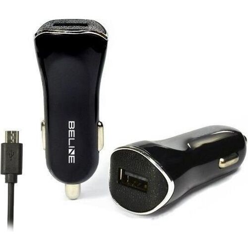 Beline Autoladegerät 1xUSB + microUSB 1A schwarz, Auto Adapter, Schwarz