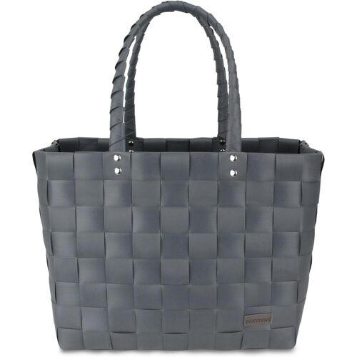 Normani, Einkaufshilfe, Flecht-/EInkaufskorb mit Innentasche, Grau