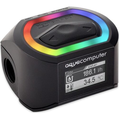 Aqua-Computer Durchflusssensor high flow NEXT, Wasserkühlung Überwachung, Schwarz
