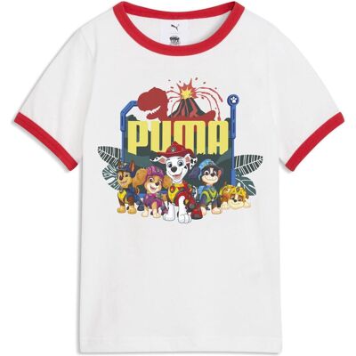Puma Jungen, Sportshirt, X PAW PATROL Ringer Tee (104), Weiss Puma Jungen, Sportshirt, X PAW PATROL Ringer Tee (104), Weiss