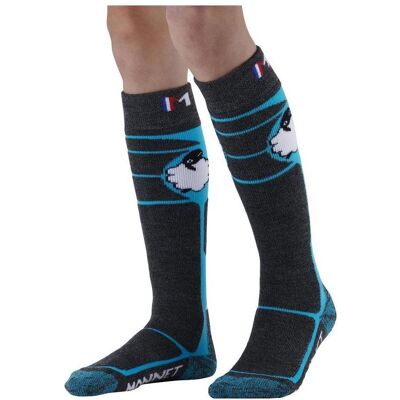 Monnet, Unisex, Sportsocken, Wooly ski kids socks (29 - 30), Blau Monnet, Unisex, Sportsocken, Wooly ski kids socks (29 - 30), Blau