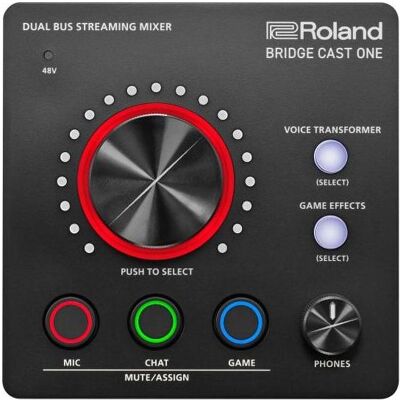 Roland Streaming Mixer Bridge Cast One mit Kopfhörer (3.5mm Klinke, USB), Audio Interface, Schwarz Roland Streaming Mixer Bridge Cast One mit Kopfhörer (3.5mm Klinke, USB), Audio Interface, Schwarz
