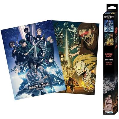 Close Up Attack on Titan Poster Set 2 Chibi Poster 38 x 52 cm Close Up Attack on Titan Poster Set 2 Chibi Poster 38 x 52 cm