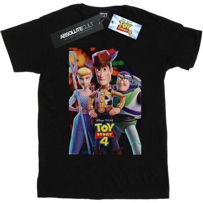 Disney Damen, Shirts, Toy Story 4 Buzz Woody And Bo Peep Poster TShirt, Schwarz, (M) Disney Damen, Shirts, Toy Story 4 Buzz Woody And Bo Peep Poster TShirt, Schwarz, (M)