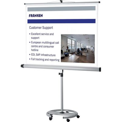 Franken Tragbare Projektionsleinwand 150x150cm - Format 1:1 Franken Tragbare Projektionsleinwand 150x150cm - Format 1:1