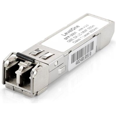 LevelOne SFP Transceiver 1.25G Multi-mode Duplex 550m 850nm, Transceiver LevelOne SFP Transceiver 1.25G Multi-mode Duplex 550m 850nm, Transceiver