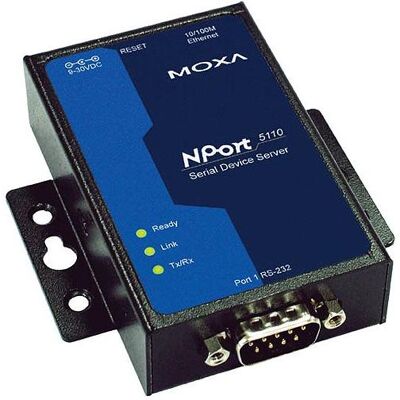 Moxa NPort 5110, Ethernet Serial Deviceserver (1-Port RS-232), Data Converter Moxa NPort 5110, Ethernet Serial Deviceserver (1-Port RS-232), Data Converter