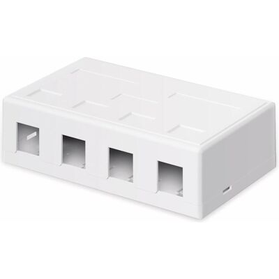 Goobay Keystone Leergehäuse 4-port (Gehäuse), Elektronikzubehör + Gehäuse, Weiss Goobay Keystone Leergehäuse 4-port (Gehäuse), Elektronikzubehör + Gehäuse, Weiss