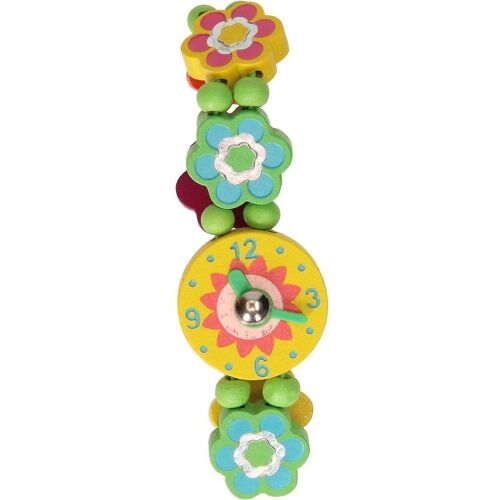 Armbanduhr, Uhr Holz Blume