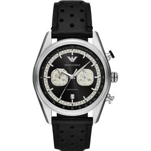 Giorgio Armani Emporio Armani, Armbanduhr, Racer, Silber, Schwarz, (Chronograph, Analoguhr, 42 mm) Giorgio Armani Emporio Armani, Armbanduhr, Racer, Silber, Schwarz, (Chronograph, Analoguhr, 42 mm)