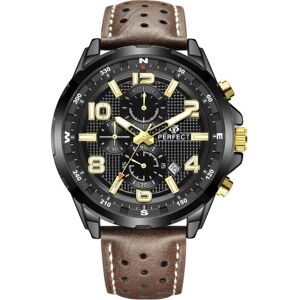 Perfect Day, Armbanduhr, HERREN PERFECT CH05L - CHRONOGRAPH (zp353i) + BOX, Schwarz, (Chronograph) Perfect Day, Armbanduhr, HERREN PERFECT CH05L - CHRONOGRAPH (zp353i) + BOX, Schwarz, (Chronograph)