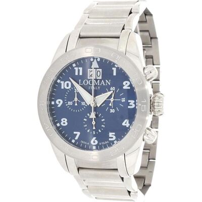 Locman, Armbanduhr, Italy Herrenuhr Isola D’ Elba Chrono Ref: 0460A, Silber, Blau, (Chronograph, 43 mm) Locman, Armbanduhr, Italy Herrenuhr Isola D’ Elba Chrono Ref: 0460A, Silber, Blau, (Chronograph, 43 mm)