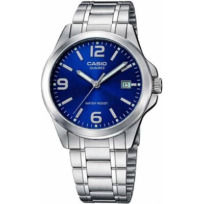 Casio Armbanduhr, LTP-1215A-2A, Silber, Grau, Blau, (Analoguhr, 33 mm) Casio Armbanduhr, LTP-1215A-2A, Silber, Grau, Blau, (Analoguhr, 33 mm)