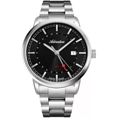 Adriatica, Armbanduhr, Zegarek Męski Portofino A8307.5114Q + BOX, Schwarz, (Swiss Made, 43 mm) Adriatica, Armbanduhr, Zegarek Męski Portofino A8307.5114Q + BOX, Schwarz, (Swiss Made, 43 mm)