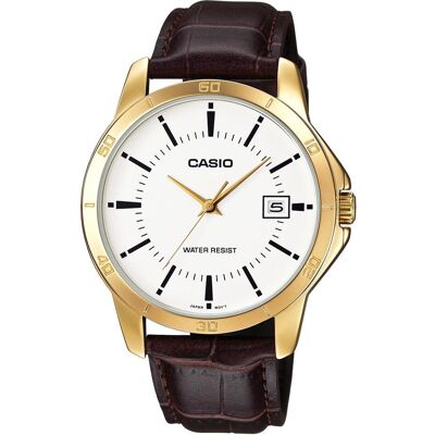 Casio Armbanduhr, MTP-V004GL-7A, Gold, Weiss, Braun, (Analoguhr, 30 mm) Casio Armbanduhr, MTP-V004GL-7A, Gold, Weiss, Braun, (Analoguhr, 30 mm)
