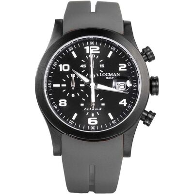 Locman, Armbanduhr, Italy Herrenuhr Island Chrono Ref. 0618K01S, Grau, (Chronograph, 40 mm) Locman, Armbanduhr, Italy Herrenuhr Island Chrono Ref. 0618K01S, Grau, (Chronograph, 40 mm)