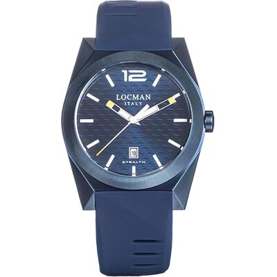 Locman, Armbanduhr, Italy Herrenuhr Stealth blau PVD Ref. 0810, Blau, (Analoguhr, 41 mm) Locman, Armbanduhr, Italy Herrenuhr Stealth blau PVD Ref. 0810, Blau, (Analoguhr, 41 mm)