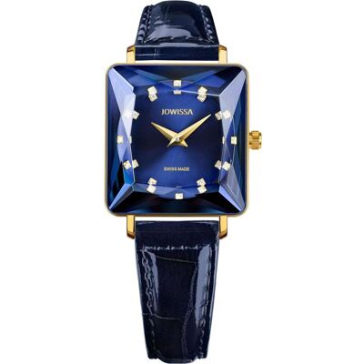 Jowissa, Armbanduhr, J8.061.M Facet Princess Damenuhr 25mm 5ATM, Blau, (Analoguhr, Swiss Made, 25 mm) Jowissa, Armbanduhr, J8.061.M Facet Princess Damenuhr 25mm 5ATM, Blau, (Analoguhr, Swiss Made, 25 mm)