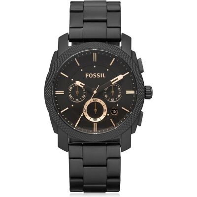Fossil Armbanduhr, Machine, Schwarz, (Analoguhr, Chronograph, 42 mm) Fossil Armbanduhr, Machine, Schwarz, (Analoguhr, Chronograph, 42 mm)