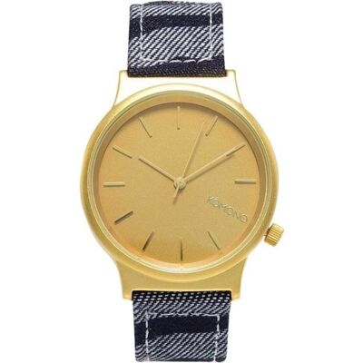 Komono, Armbanduhr, The Wizard Print Series Denim Zebra, Mehrfarbig, Gold, (Analoguhr, 36 mm) Komono, Armbanduhr, The Wizard Print Series Denim Zebra, Mehrfarbig, Gold, (Analoguhr, 36 mm)