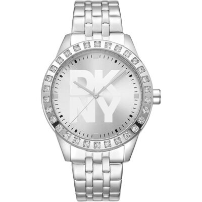 DKNY, Armbanduhr, Parsons Glitz Damenuhr, Silber, (Analoguhr, 38 mm) DKNY, Armbanduhr, Parsons Glitz Damenuhr, Silber, (Analoguhr, 38 mm)