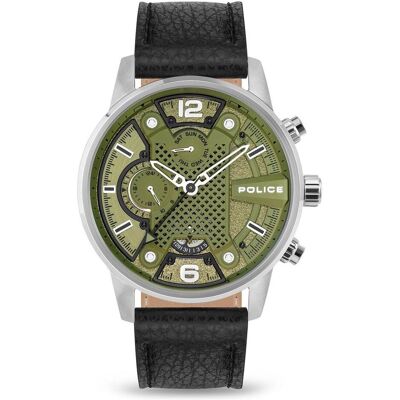 Police, Armbanduhr, PEWJF2203305 Lanshu, Grün, Schwarz, Silber, (Analoguhr, 45 mm) Police, Armbanduhr, PEWJF2203305 Lanshu, Grün, Schwarz, Silber, (Analoguhr, 45 mm)