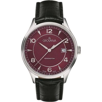 Grovana, Armbanduhr, KENSINGTON CLASSIC-Kollektion – Schweizer Quarzuhr, Rot, (Swiss Made) Grovana, Armbanduhr, KENSINGTON CLASSIC-Kollektion – Schweizer Quarzuhr, Rot, (Swiss Made)