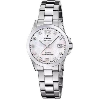 Festina, Armbanduhr, Damen-Uhr in Weiss, Weiss, (Swiss Made, 38 mm) Festina, Armbanduhr, Damen-Uhr in Weiss, Weiss, (Swiss Made, 38 mm)