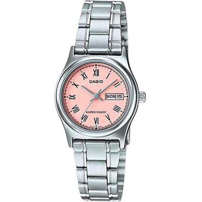Casio Armbanduhr, LTP-V006D-4B, Silber, Pink, (25 mm) Casio Armbanduhr, LTP-V006D-4B, Silber, Pink, (25 mm)