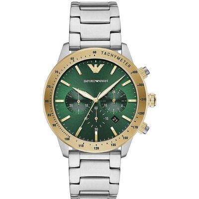 Giorgio Armani Emporio Armani, Armbanduhr, Mario, Silber, (Analoguhr, Chronograph, 43 mm) Giorgio Armani Emporio Armani, Armbanduhr, Mario, Silber, (Analoguhr, Chronograph, 43 mm)