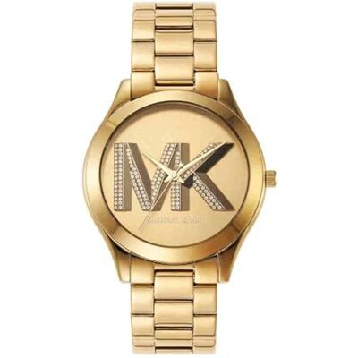 Michael Kors, Armbanduhr, Slim Runway, Gold, (Analoguhr, 42 mm) Michael Kors, Armbanduhr, Slim Runway, Gold, (Analoguhr, 42 mm)