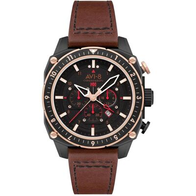 AVI-8, Armbanduhr, AV-4100-09, Braun, Schwarz, (Chronograph) AVI-8, Armbanduhr, AV-4100-09, Braun, Schwarz, (Chronograph)