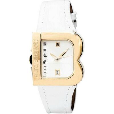 Laura Biagiotti, Armbanduhr, Damenuhr LB0001L-08Z (Ø 33 mm), Silber, Weiss, Gold, (33 mm) Laura Biagiotti, Armbanduhr, Damenuhr LB0001L-08Z (Ø 33 mm), Silber, Weiss, Gold, (33 mm)