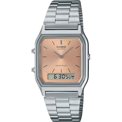 Casio Armbanduhr, Damenuhr AQ-230A-4AMQYDF + BOX, Silber, (28 mm) Casio Armbanduhr, Damenuhr AQ-230A-4AMQYDF + BOX, Silber, (28 mm)
