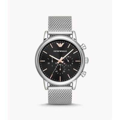 Armani Exchange Armbanduhr, HERREN EMPORIO ARMANI AR11429 - LUIGI (zi046b), Silber, (Analoguhr, Chronograph) Armani Exchange Armbanduhr, HERREN EMPORIO ARMANI AR11429 - LUIGI (zi046b), Silber, (Analoguhr, Chronograph)
