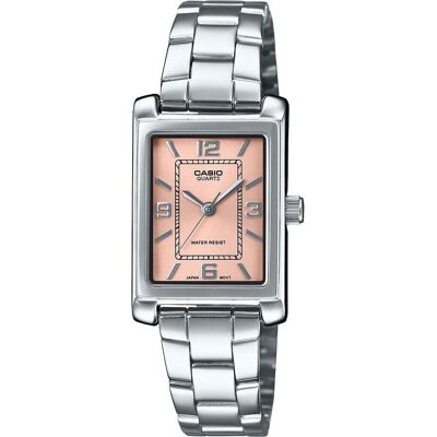 Casio Armbanduhr, Damenuhr LTP-1234DD-4ADF + BOX, Pink, Grau, Silber Casio Armbanduhr, Damenuhr LTP-1234DD-4ADF + BOX, Pink, Grau, Silber