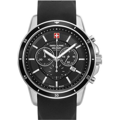 Swiss Alpine Military, Armbanduhr, Chronograph, Silber, (Chronograph, 44 mm) Swiss Alpine Military, Armbanduhr, Chronograph, Silber, (Chronograph, 44 mm)