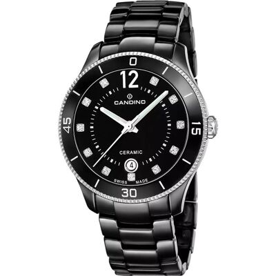 Candino, Armbanduhr, Ceramic, Schwarz, (Analoguhr, 38 mm) Candino, Armbanduhr, Ceramic, Schwarz, (Analoguhr, 38 mm)