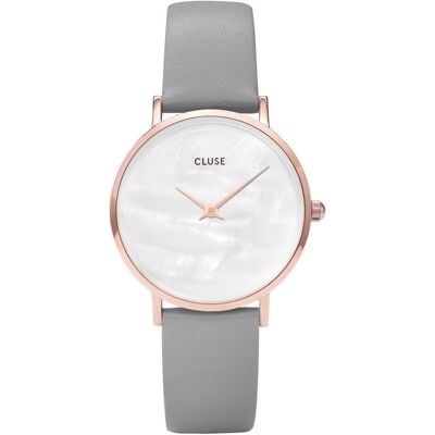 Cluse, Armbanduhr, Minuit Rosé White Pearl, Grau, (Analoguhr, 33 mm) Cluse, Armbanduhr, Minuit Rosé White Pearl, Grau, (Analoguhr, 33 mm)