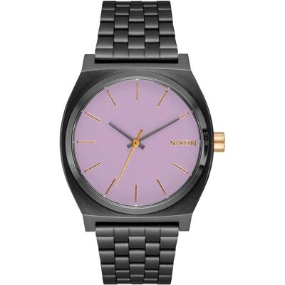 Nixon, Armbanduhr, medium time teller uhr, Gold, Schwarz, Violett, (Chronograph, 42 mm) Nixon, Armbanduhr, medium time teller uhr, Gold, Schwarz, Violett, (Chronograph, 42 mm)