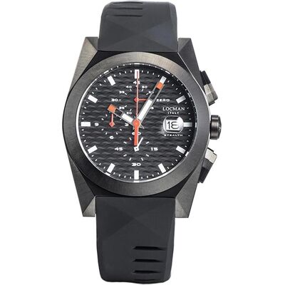 Locman, Armbanduhr, Italy Herrenuhr Stealth Chrono schwarz PVD Ref. 0812, Schwarz, (Chronograph, 41 mm) Locman, Armbanduhr, Italy Herrenuhr Stealth Chrono schwarz PVD Ref. 0812, Schwarz, (Chronograph, 41 mm)