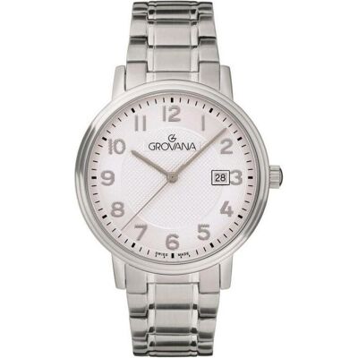 Grovana, Armbanduhr, Kensington Traditional-Kollektion – in der Schweiz hergestellte Quarzuhr, Silber, (Swiss Made) Grovana, Armbanduhr, Kensington Traditional-Kollektion – in der Schweiz hergestellte Quarzuhr, Silber, (Swiss Made)