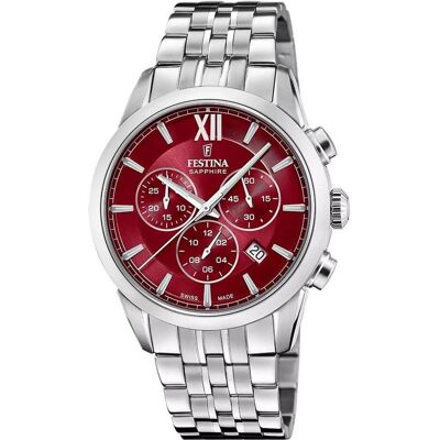 Festina, Armbanduhr, F20040/5 Chrono, Silber, (Chronograph, 41 mm) Festina, Armbanduhr, F20040/5 Chrono, Silber, (Chronograph, 41 mm)