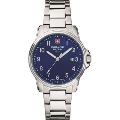 Swiss Alpine Military, Armbanduhr, 7011.1135 Herren 40mm 10ATM, Silber, (Analoguhr, 40 mm) Swiss Alpine Military, Armbanduhr, 7011.1135 Herren 40mm 10ATM, Silber, (Analoguhr, 40 mm)